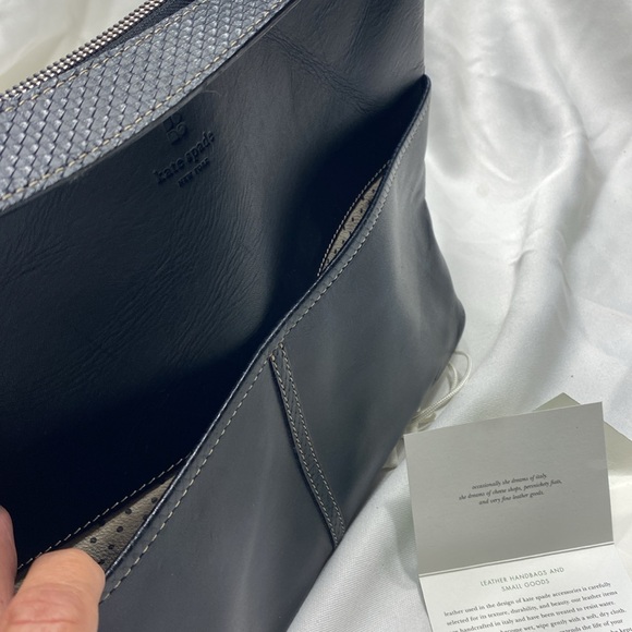 super deal KATE SPADE black LEATHER purse EXCELLENT CONDITION with dust bag - Picture 10 of 12